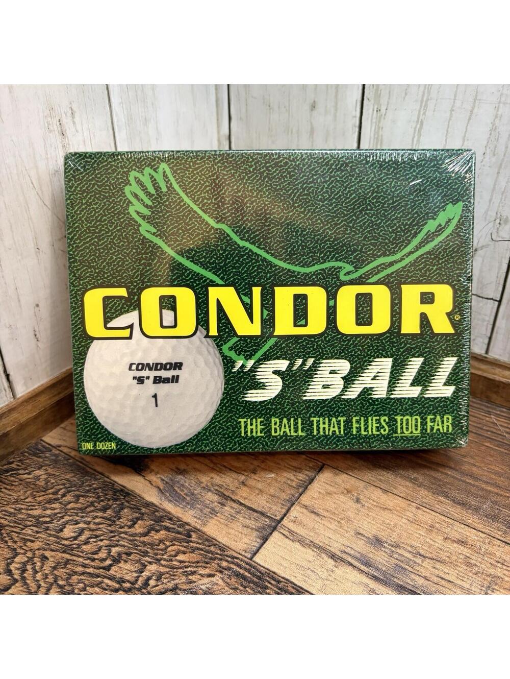 Unopened Box Condor “S” Ball Set of 3 New Golf Balls Vintage NOS 12 Balls Total